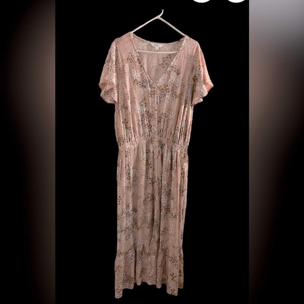 Market & Spruce V Neck Long Summer Dress - Size 1X